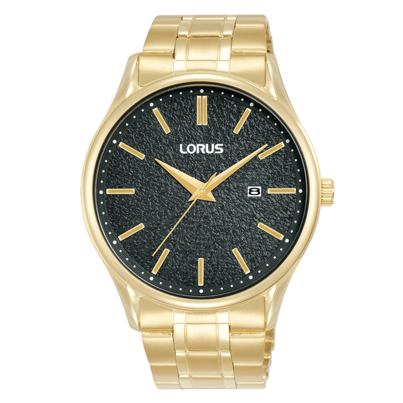 Lorus Men s Gold tone Black Moon Lorus Watches The Official UK Online Store